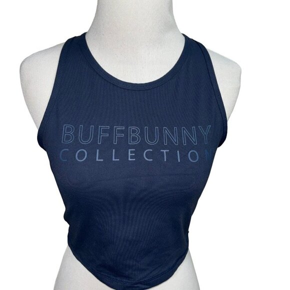 Buff Bunny Women's L Large Crop Top Tank Top Fits Small Stretchy Workout Gym - Picture 2 of 7